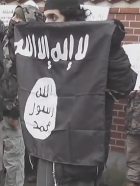 Abu Ubaydillah med IS-flag